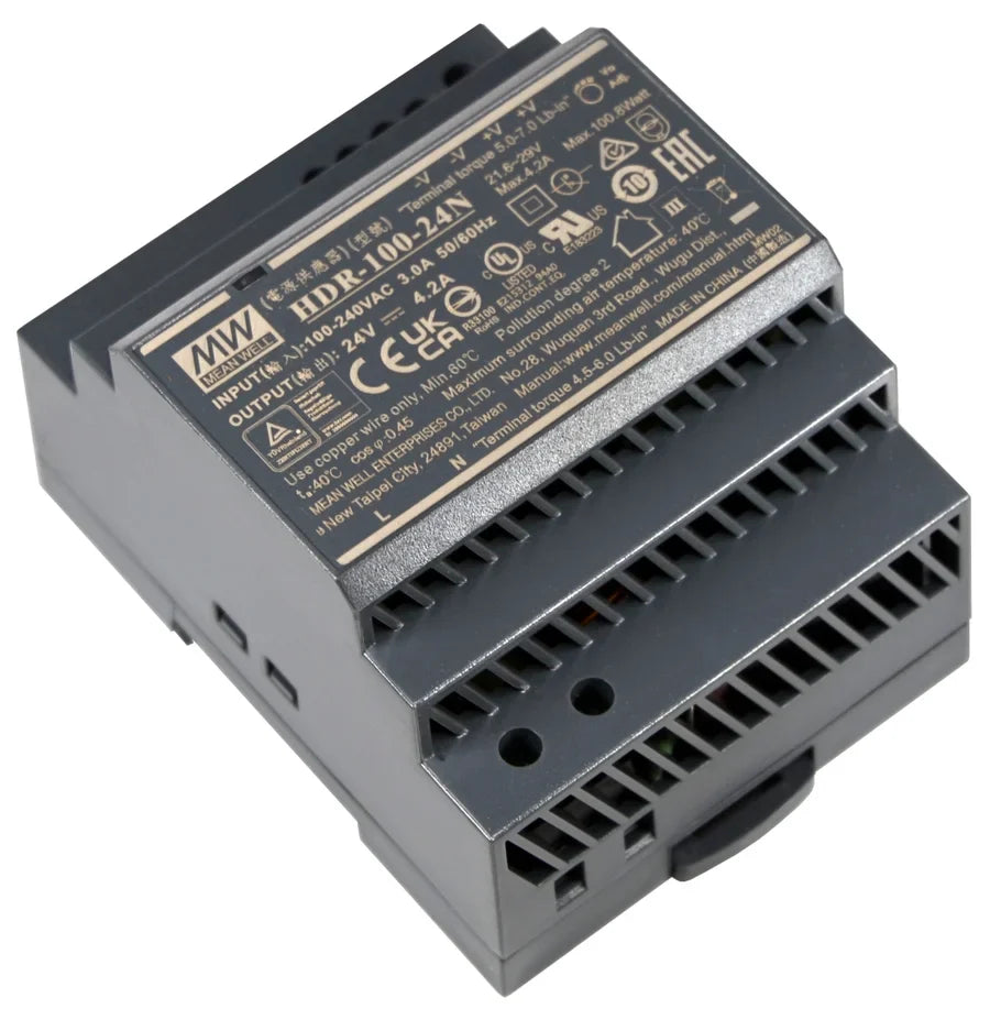 PureEdge HDR-100-24N 100 Watt DIN Rail Power Supply 24/48VDC