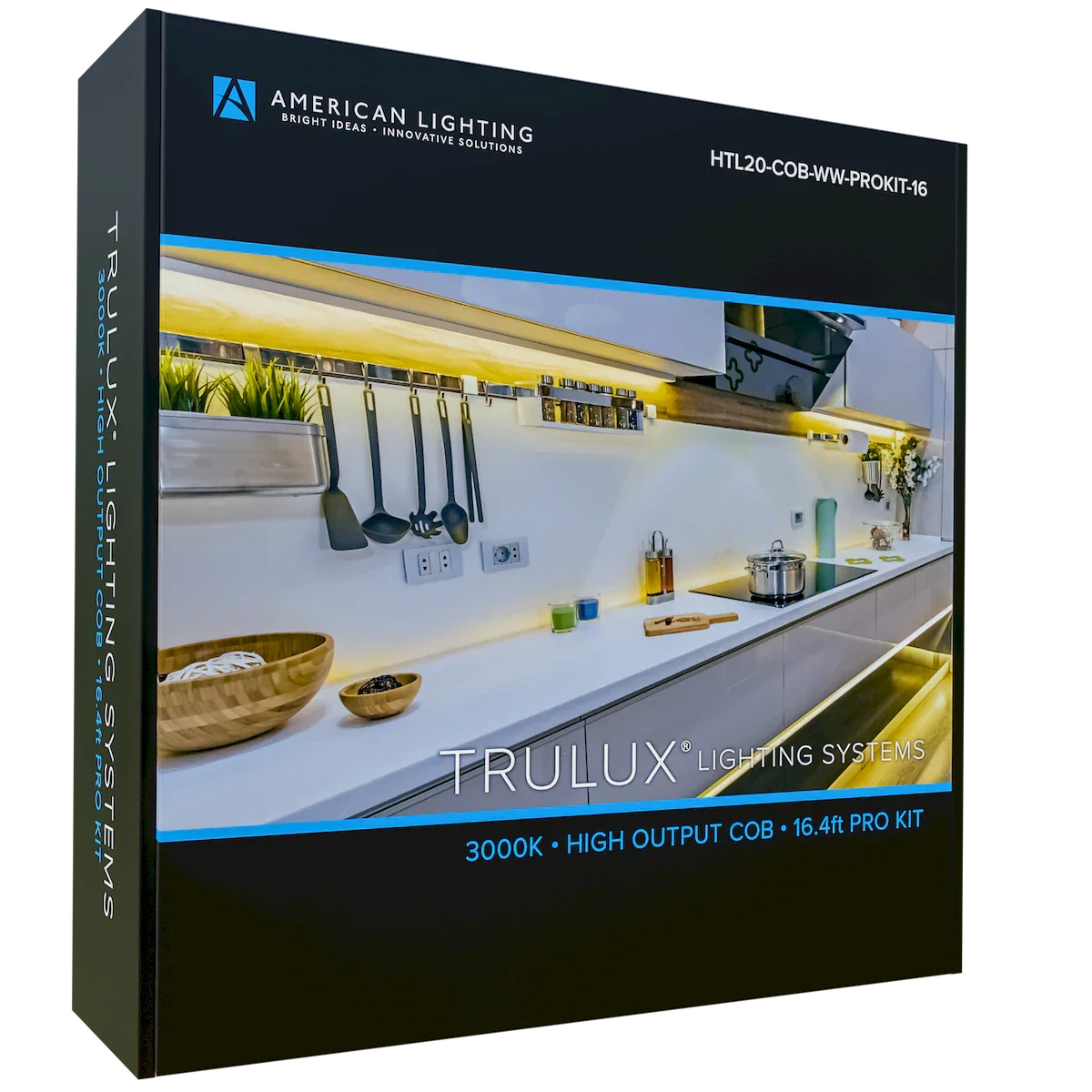 Proluxe High Output COB Tape Light IP54 3000K Pro Kit 16.4Ft