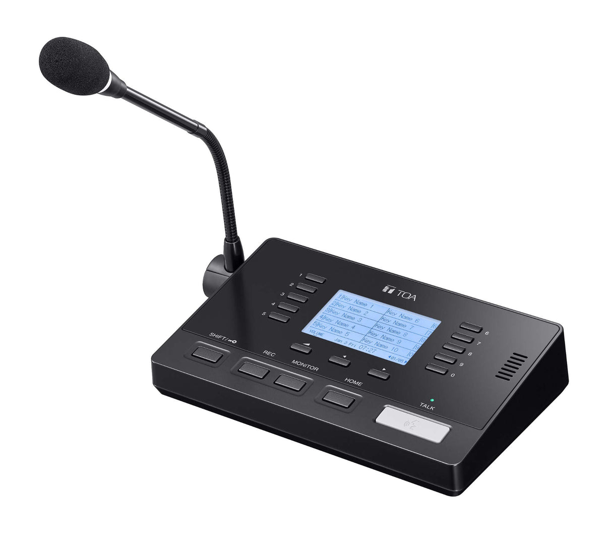 TOA IP-A1RM Y IP remote microphone which is designed to make audio broadcasts to IP-A1 series receiving devices via network