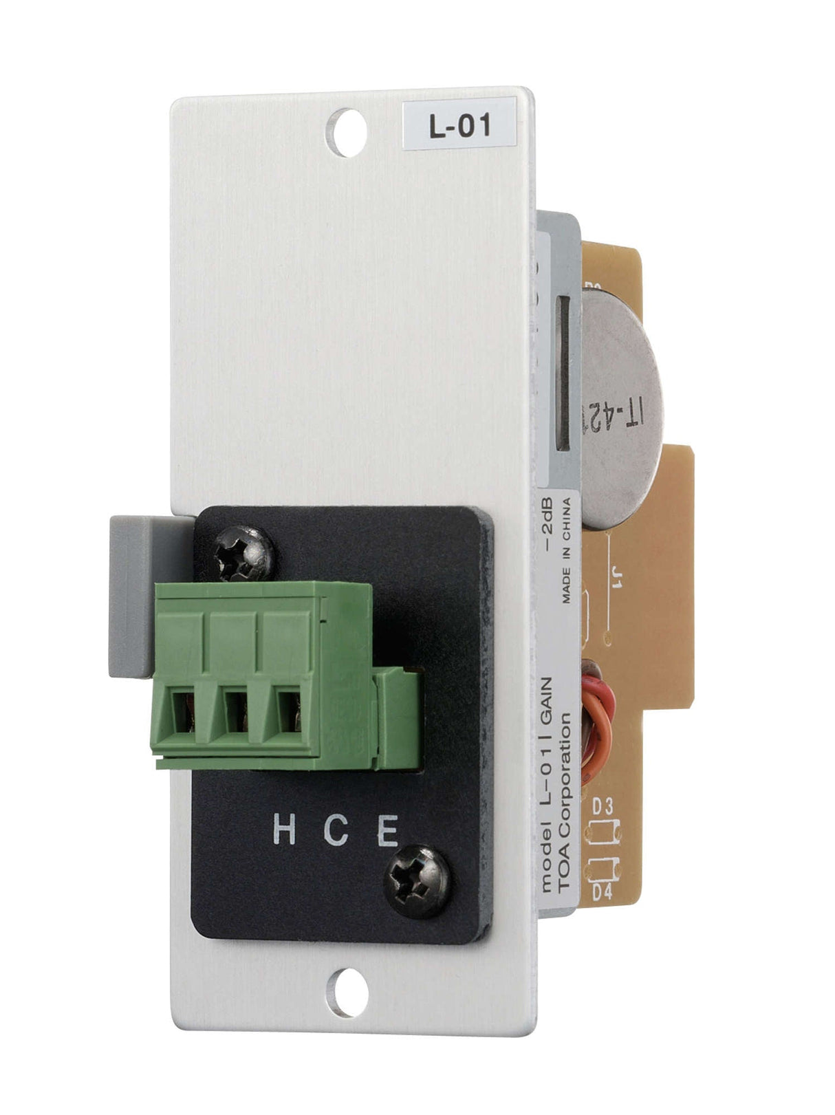 TOA L-01S T Line Matching Input Module 600Ω Transformer Balanced With Removable Terminal Block