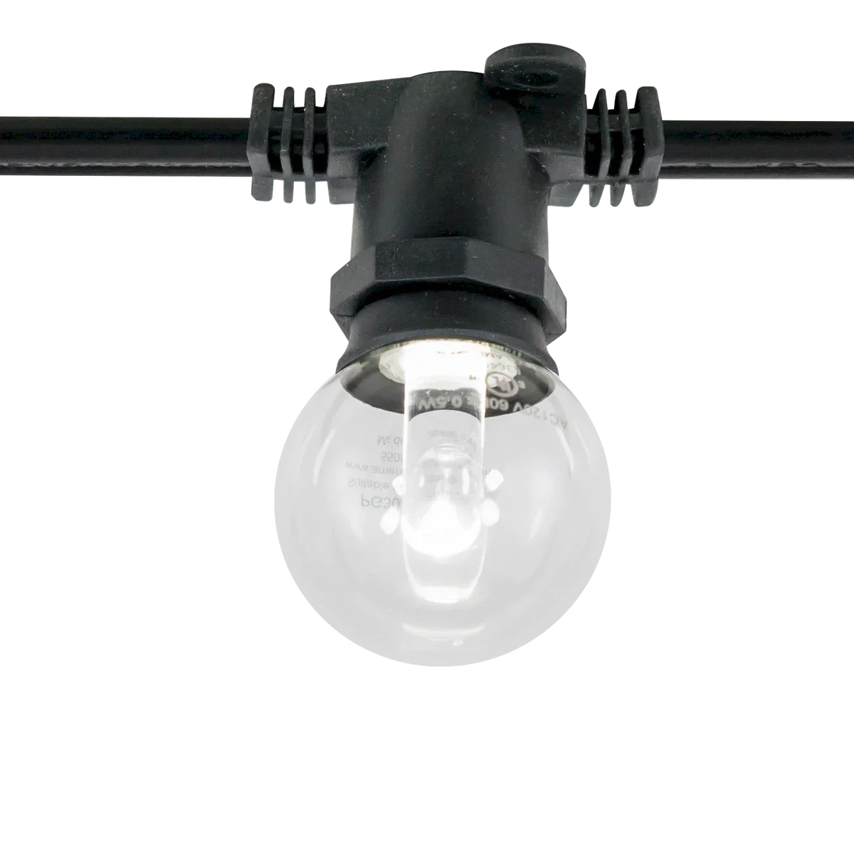 Proluxe PLX-CLS-E12-330-BK 330' LT STRG,CANDLB BASE,12" SCKT SP,16AWG SPT-2 BLACK WIRE