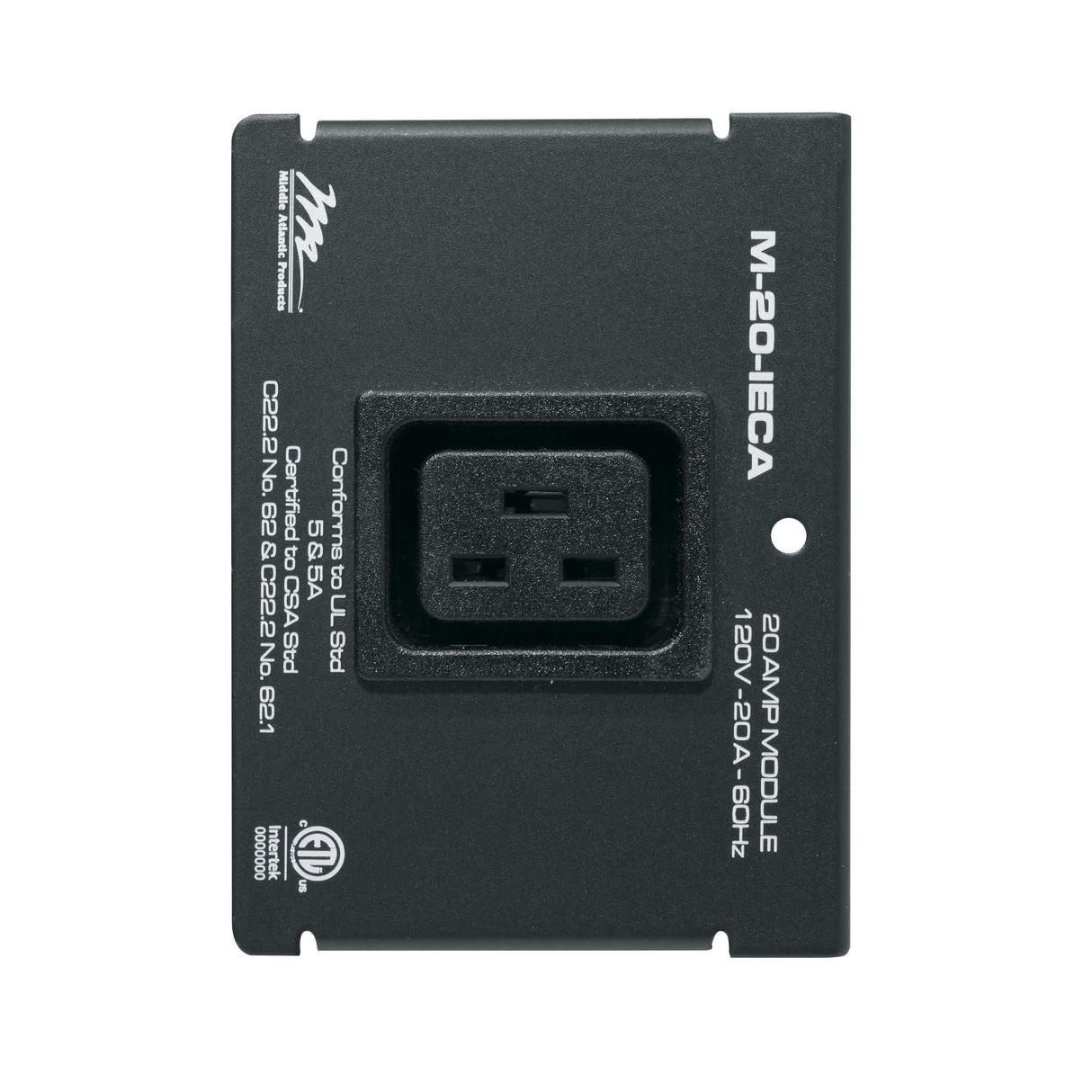 Middle Atlantic M-20-IECA 4"MPR 20A 1-GANG IEC MOD