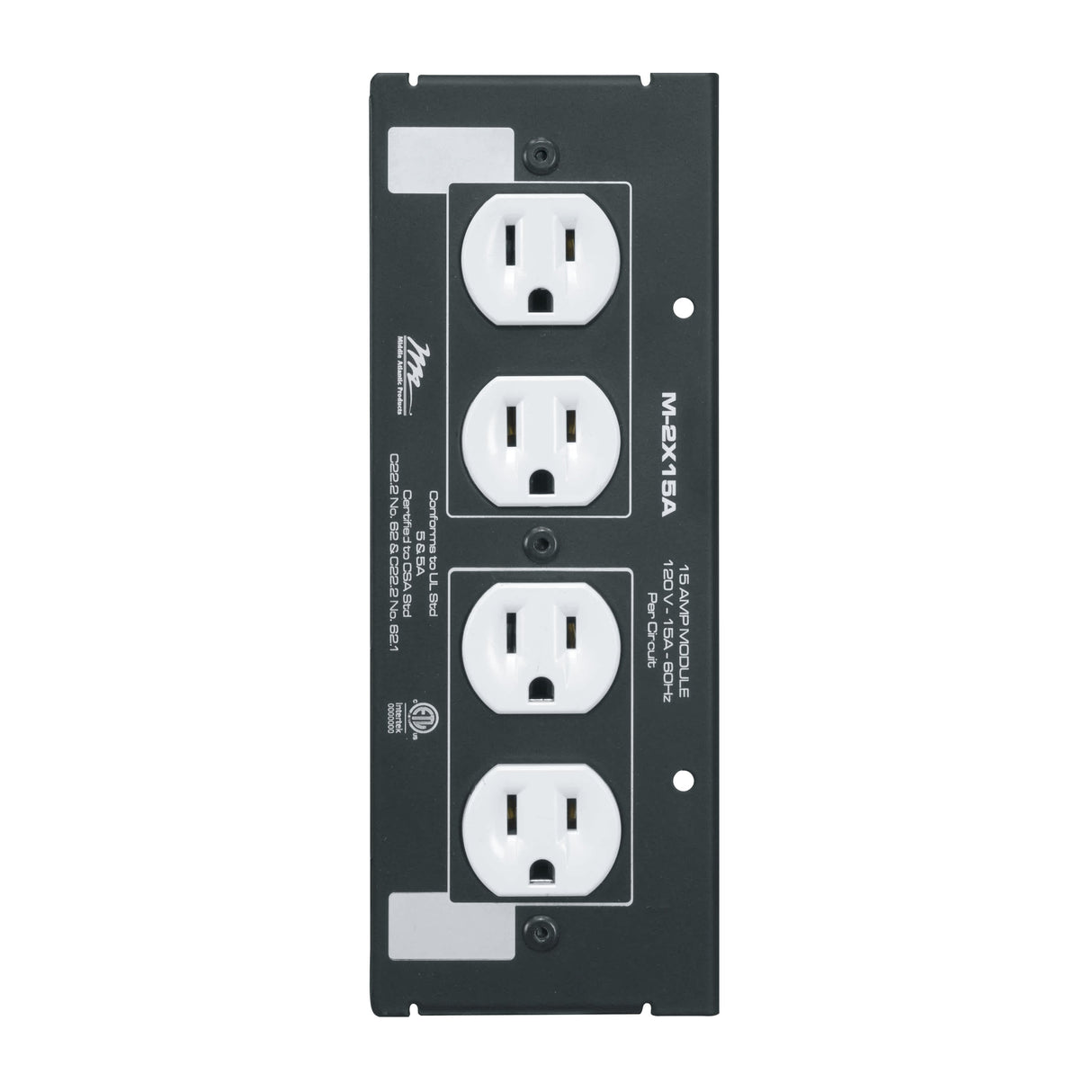 Middle Atlantic M-2X15A 8"MPR 15A DBL DUPLEX MOD