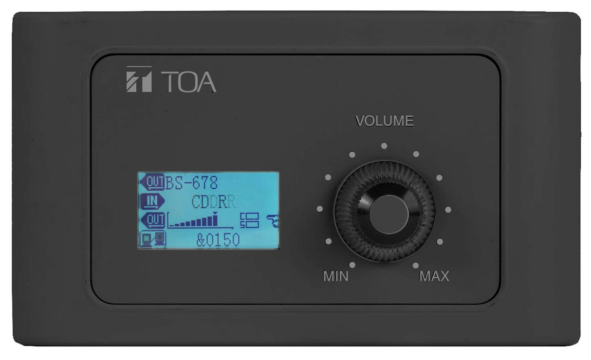 TOA M-800RCB-AM M-8080D Remote Control Panel (Black) Powered By RD Port On M-8080D