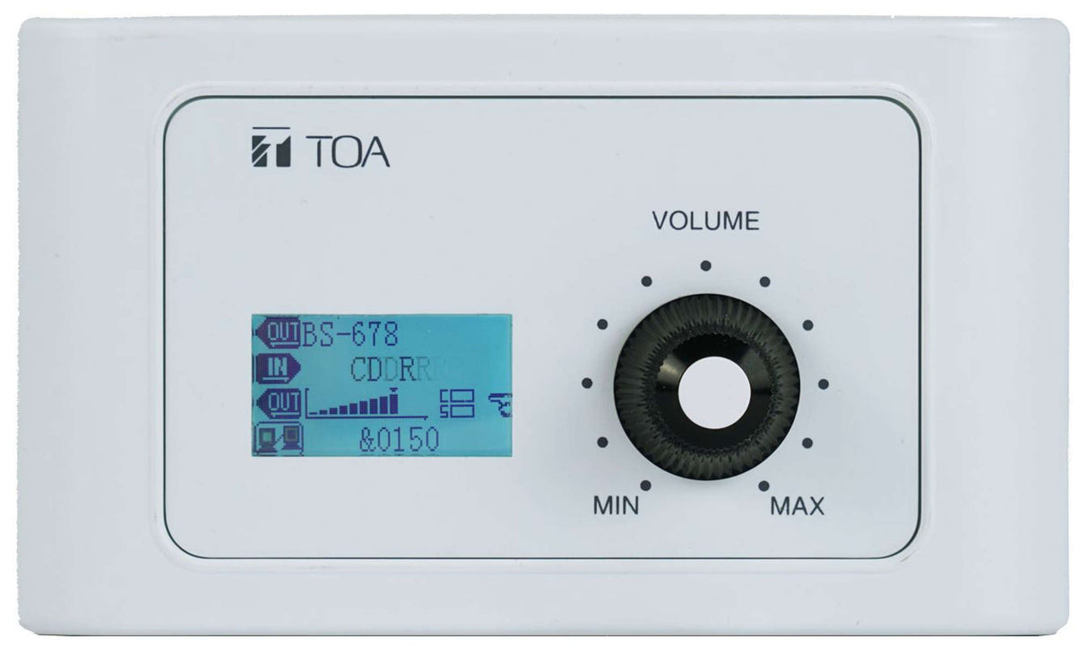 TOA M-802RC-AM M-8080D Remote Control Panel (White) Plus Two Audio Output Channels Powered By RD Port On M-8080D