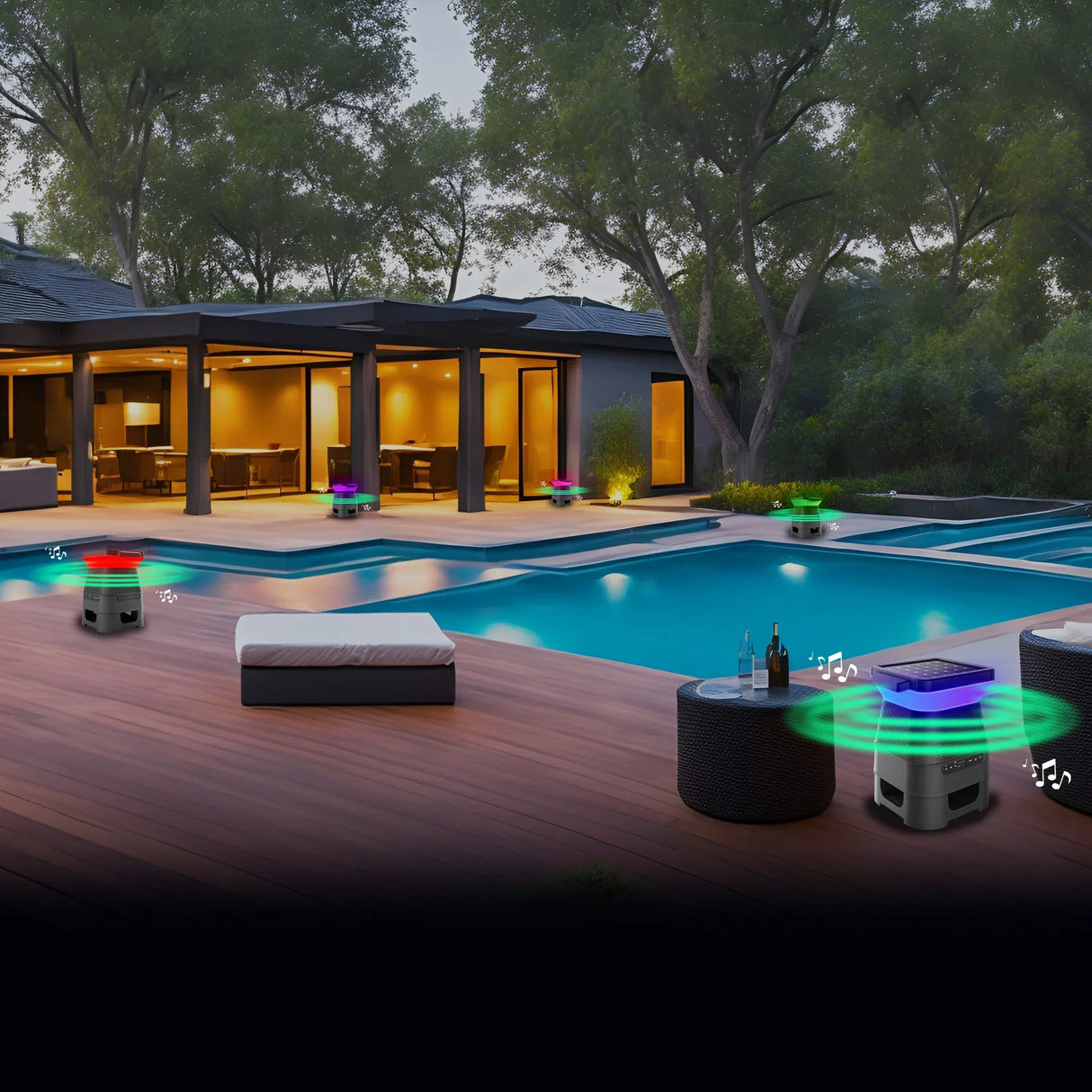 Vanco Solar X Outdoor LED Wireless Solar Powered Speaker