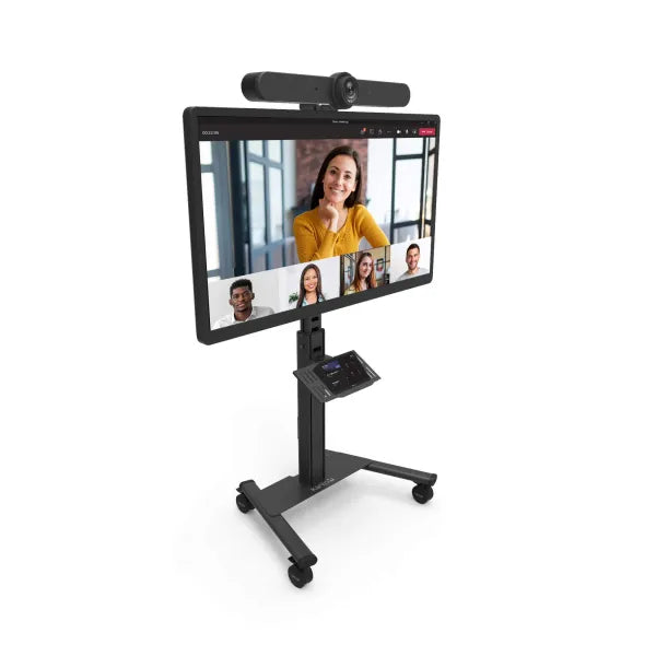Kanto MPC77 Rolling TV Stand with Keyboard Tray for 37" - 77" TVs - Compatible with Logitech® Tap and Rally Bar Conferencing Device