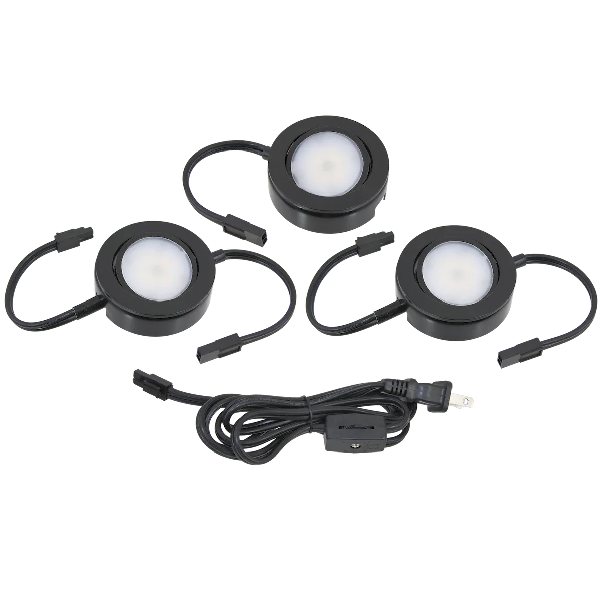 Proluxe PLX-MVP-27K-3PK-BK MVP 3-PUCK KIT,120V,MATTE BK, C/ETL/US, INCL 6FT PC+2 EXT 12,2700K, 200LM/PUCK,>90CRI