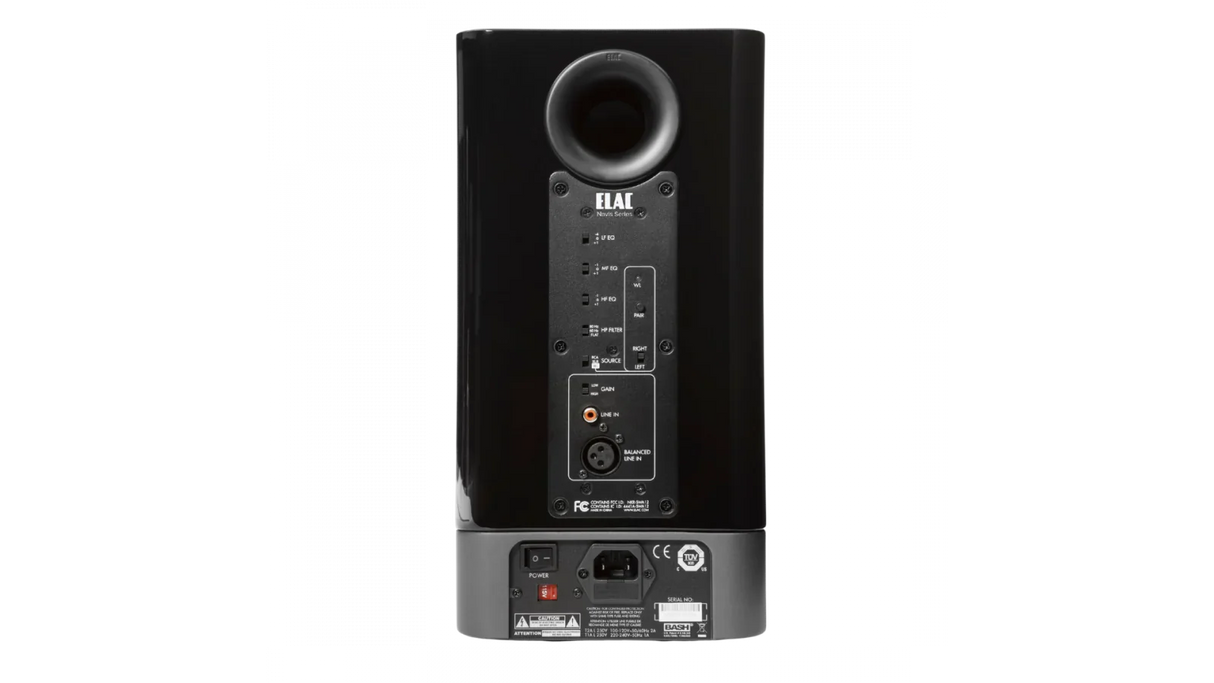 Elac 5.25" Navis ARB51 Powered Bookshelf Loudspeakers - Gloss Black, Pair