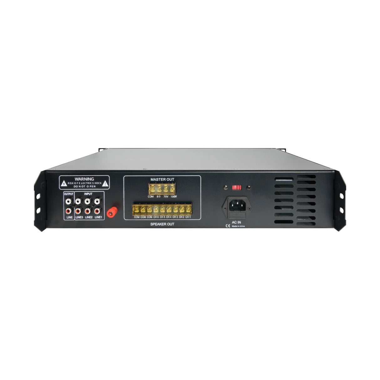 Pulse Audio PA6X 120/240W, 6-Channel Commercial Amplifier