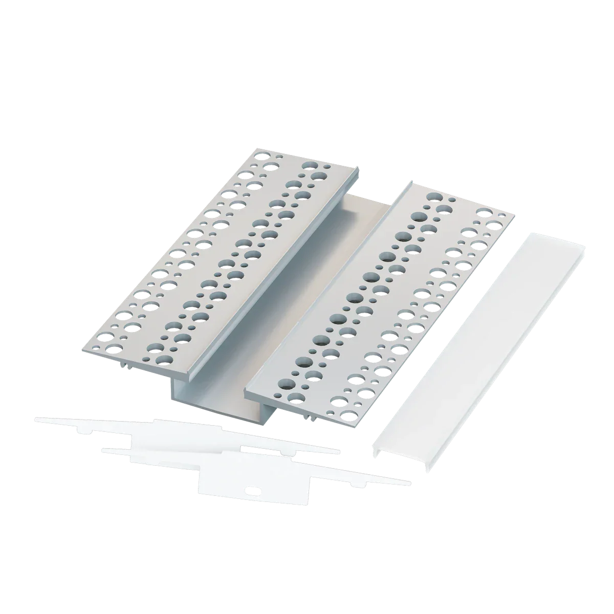 Proluxe PLX-EXTVERGE-2M-BNDL1 VERGE BUNDLE OF (1) WILL INCLUDE: 78.74" (2M) ALUM,.COVER,.FEED, END, CLIP, NO PRE-DRILLED WITH COUNTERSUNK HOLES,HIGHER GRADE LENS WITH UV INHIBITOR