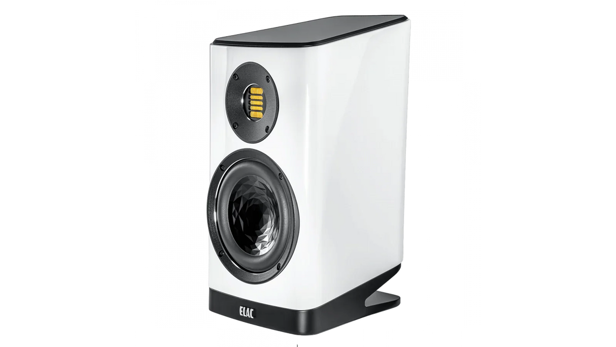 Elac Vela 6" 2-Way Bookshelf Speakers with JET 6 Tweeter - Gloss White, Pair