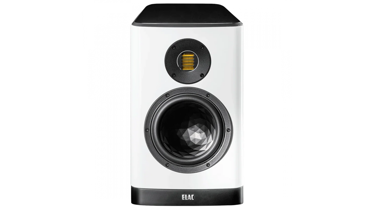 Elac Vela 7" 2-Way Bookshelf Speakers with JET 6 Tweeter - Gloss White, Pair