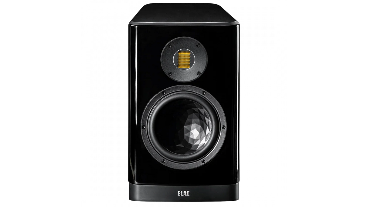 Elac Vela 7" 2-Way Bookshelf Speakers with JET 6 Tweeter - Gloss Black, Pair