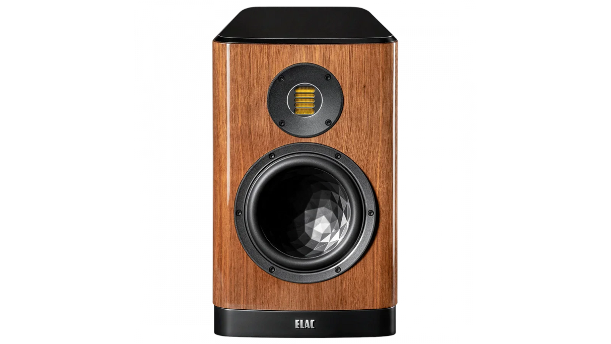 Elac Vela 7" 2-Way Bookshelf Speakers with JET 6 Tweeter - Gloss Walnut, Pair