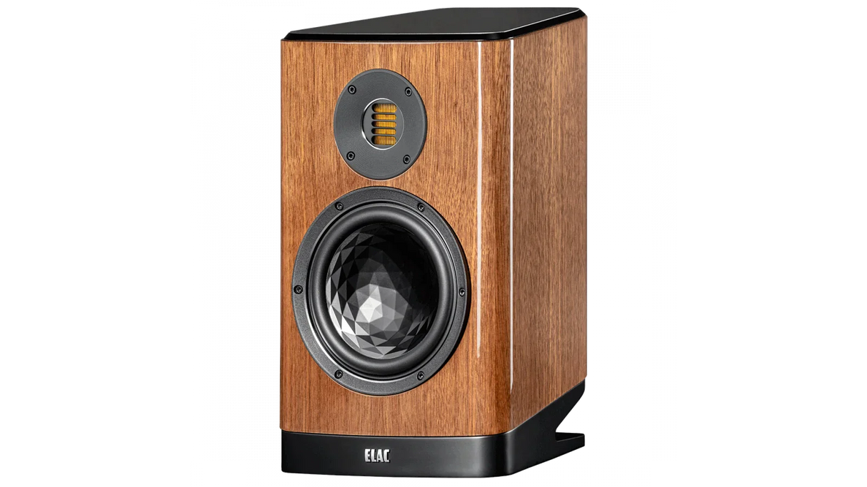 Elac Vela 7" 2-Way Bookshelf Speakers with JET 6 Tweeter - Gloss Walnut, Pair