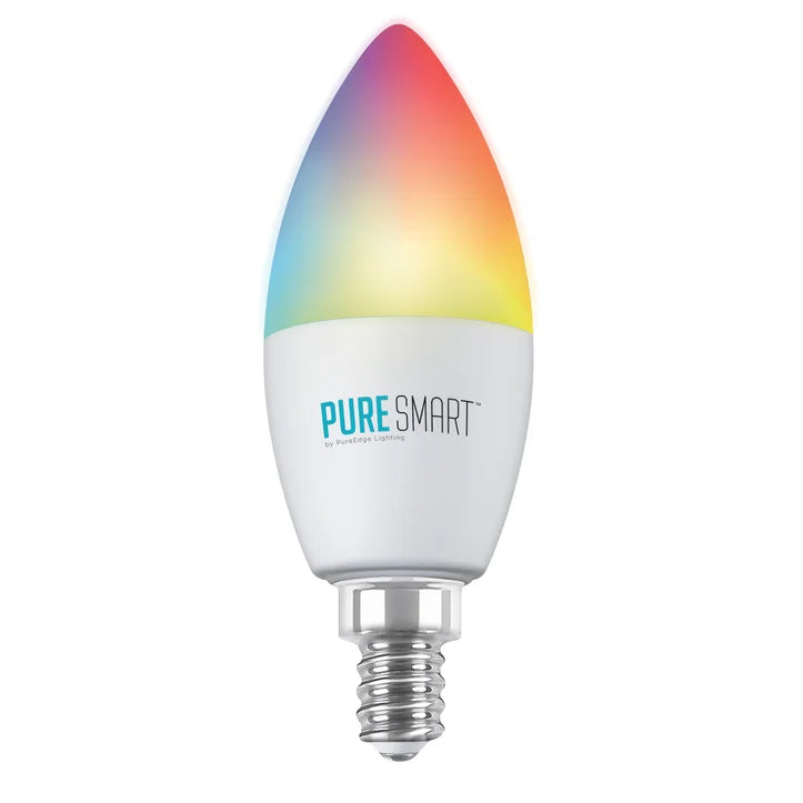 PureEdge B11-E12-4W-RGBTW Pure Smart TruColor™ 120V, 4 Watt WI-FI Enabled Smart Lamp