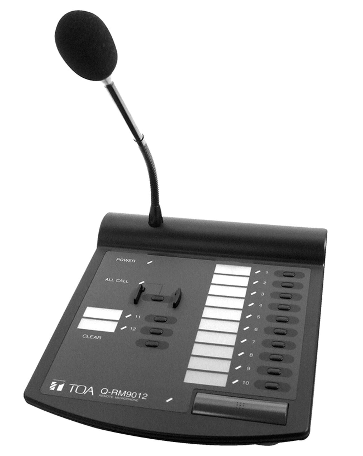 TOA Q-RM9012PS Remote Paging Microphone for Up To 12 Zones