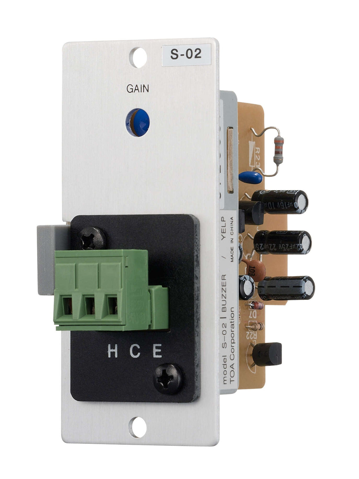 TOA S-02S T 2-Tone Signal Generator Module Buzzer/Yelp Removable Terminal Block