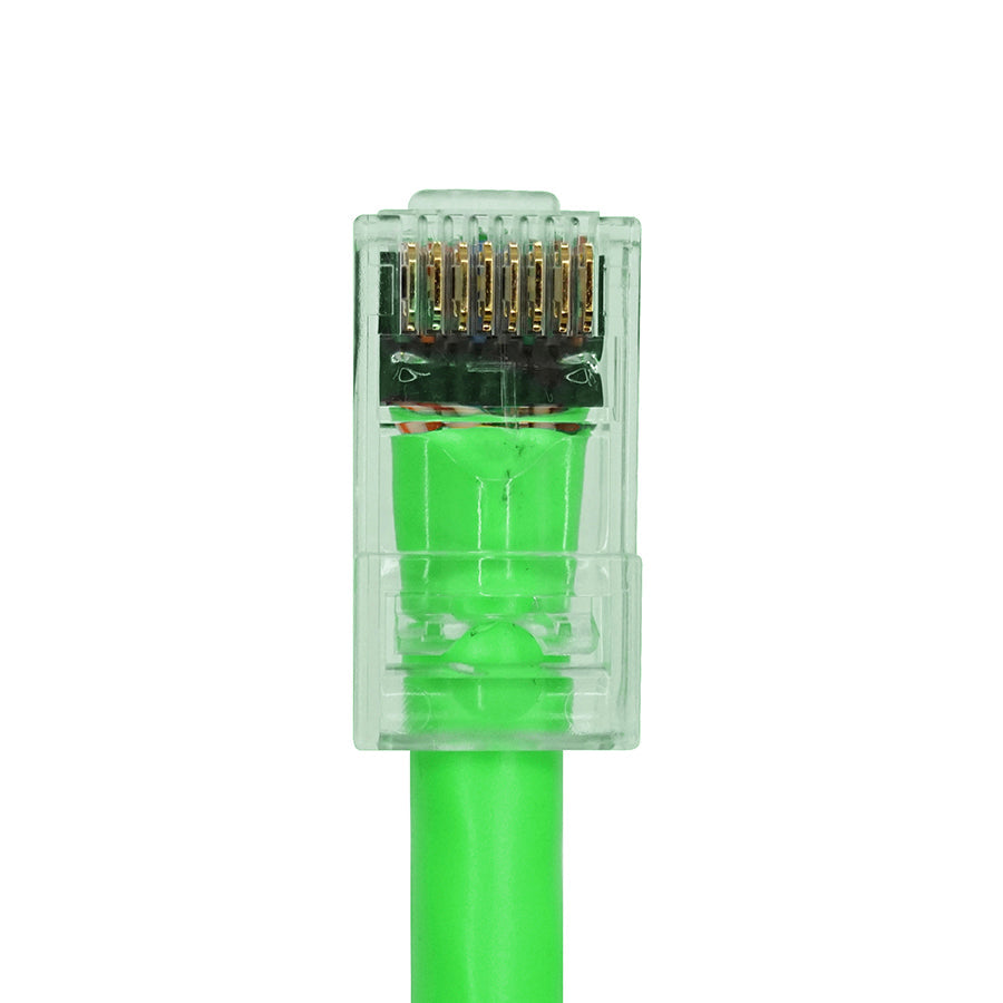 Simply45 S45-1100 Standard Cat6/6a UTP RJ45 Modular Plugs with Bar45™ Hi/Lo Stagger, Green Tint - 100pcs/Jar