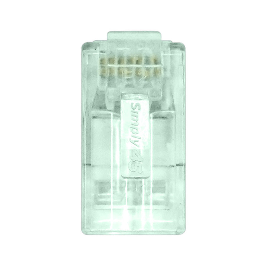 Simply45 S45-1600P ProSeries Cat6 Unshielded Pass-Through RJ45 Modular Plugs with Cap45® 100 pc/Jar