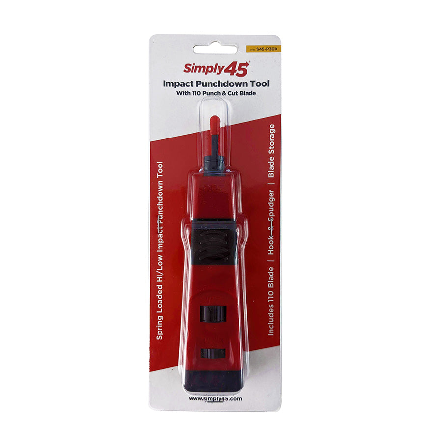 Simply45 S45-P300 Impact Punchdown Tool with 110 Punch & Cut Blade