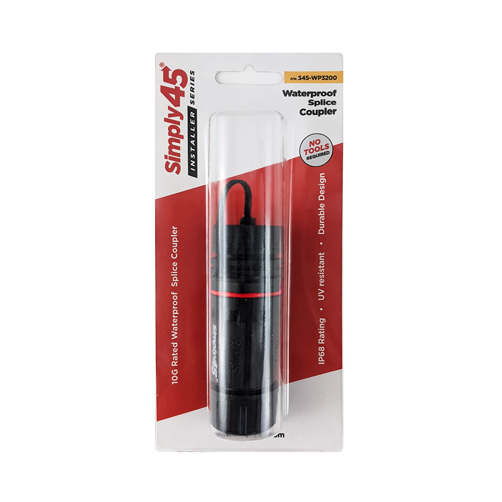 Simply45 S45-WP3201 10G Rated Waterproof RJ45 Panel Mount Coupler for STP/UTP Cables