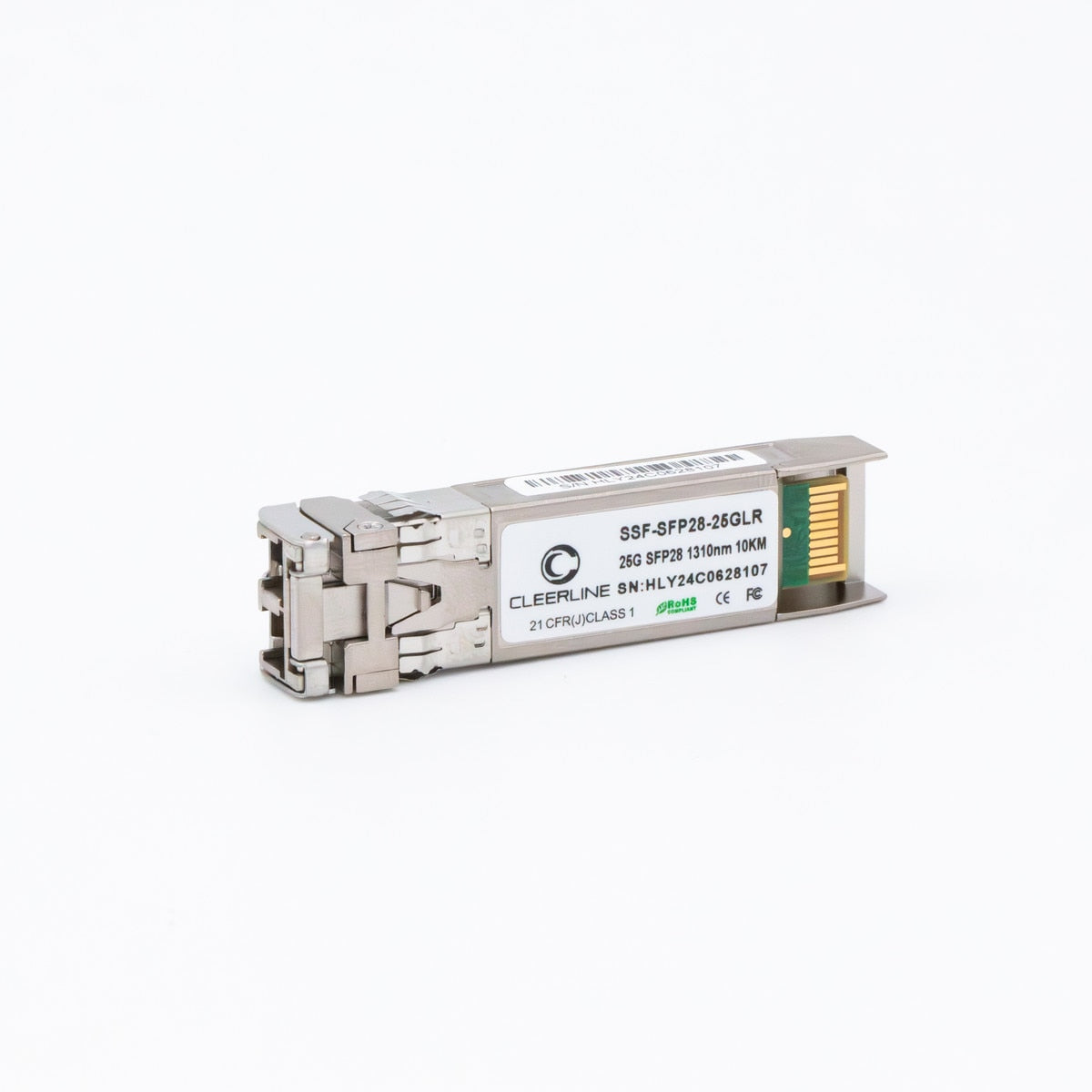 Cleerline SSF-SFP28-25GLR 25G SFP28 LR transceiver SM 1310nm, 10Km reach, Dual LC Per Each
