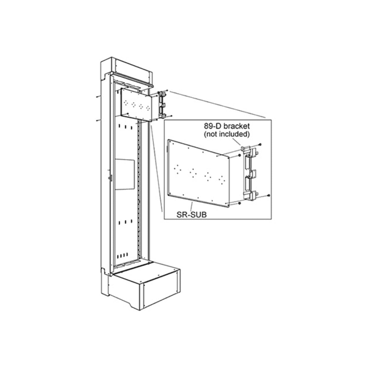 Middle Atlantic SR-SUB SUB-PLATE MNT KIT FOR SR-