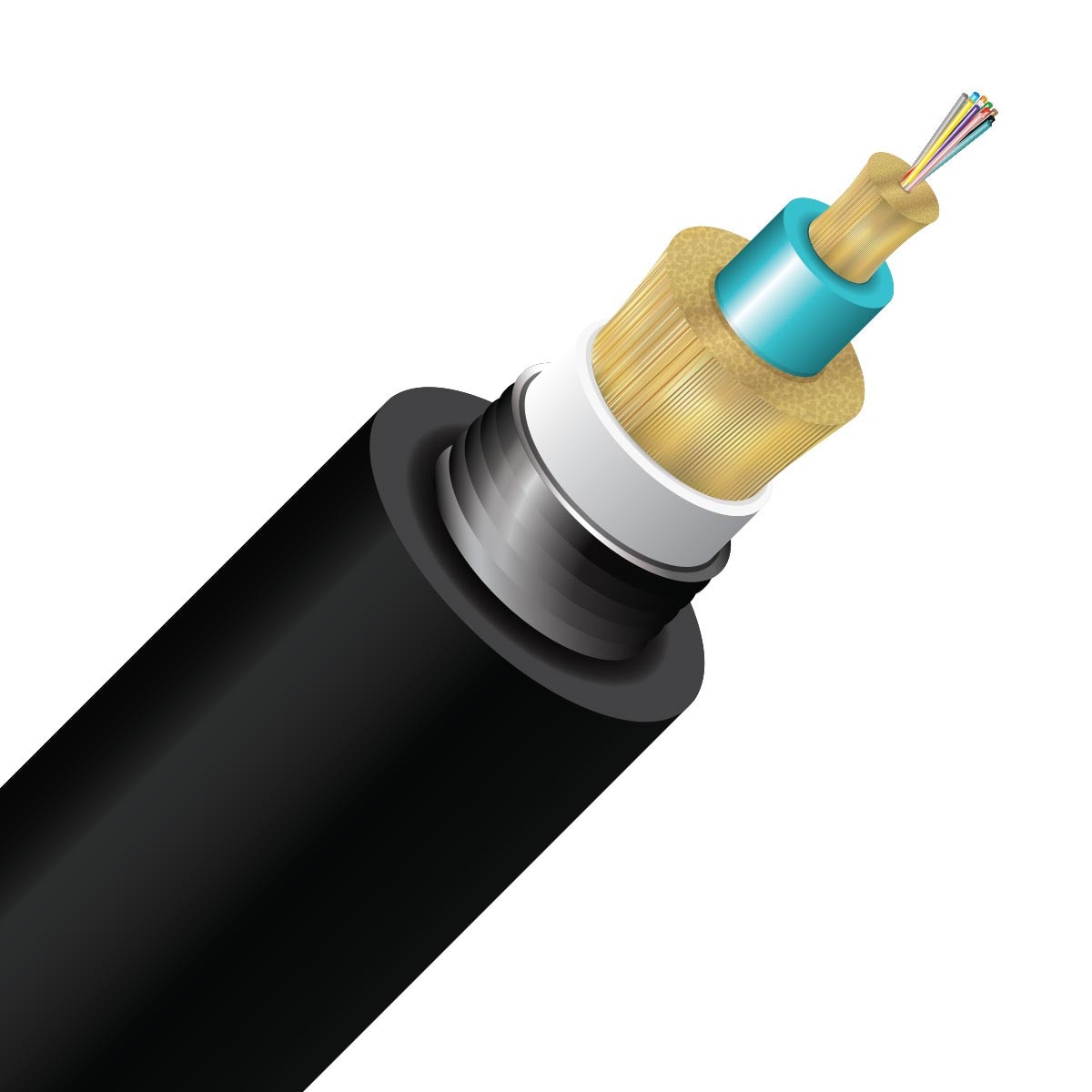 Cleerline 12ACS50125OM3PE-B 12 Strand SSF™ Armored Direct Burial Micro-Distribution LT, PE/OSP/Burial, 50/125, OM3 Per FT