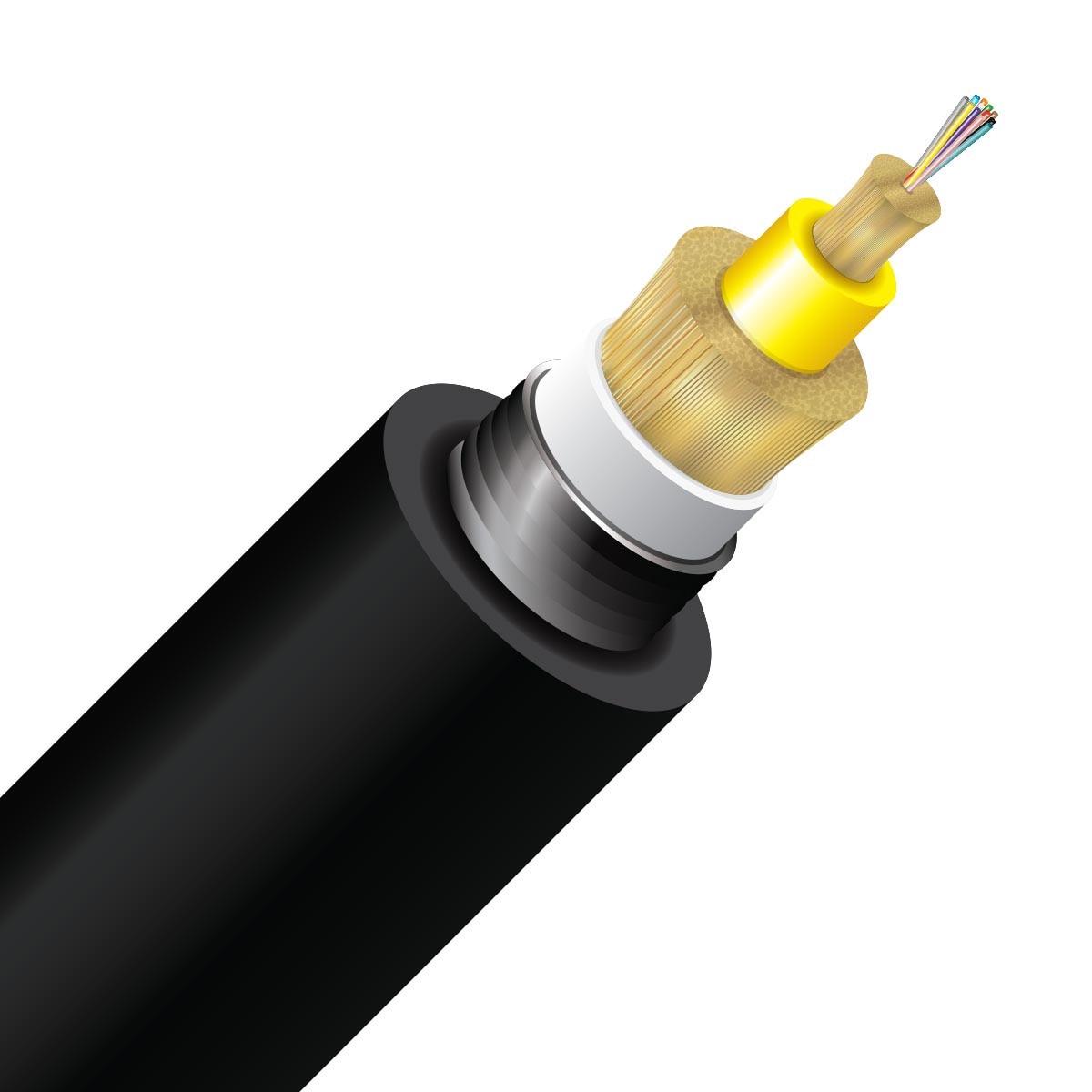 Cleerline 12ACS9125OS2PE-B 12 Strand SSF™ Armored Direct Burial Micro-Distribution LT, PE/OSP/Burial, 9/125, G657 A2/B2 OS2 Per FT