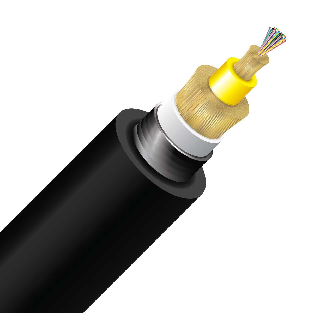 Cleerline 24ACS9125OS2PE-B 24 Strand SSF™ Armored Direct Burial Micro-Distribution LT, PE/OSP/Burial, 9/125, G657 A2/B2 OS2 Per FT