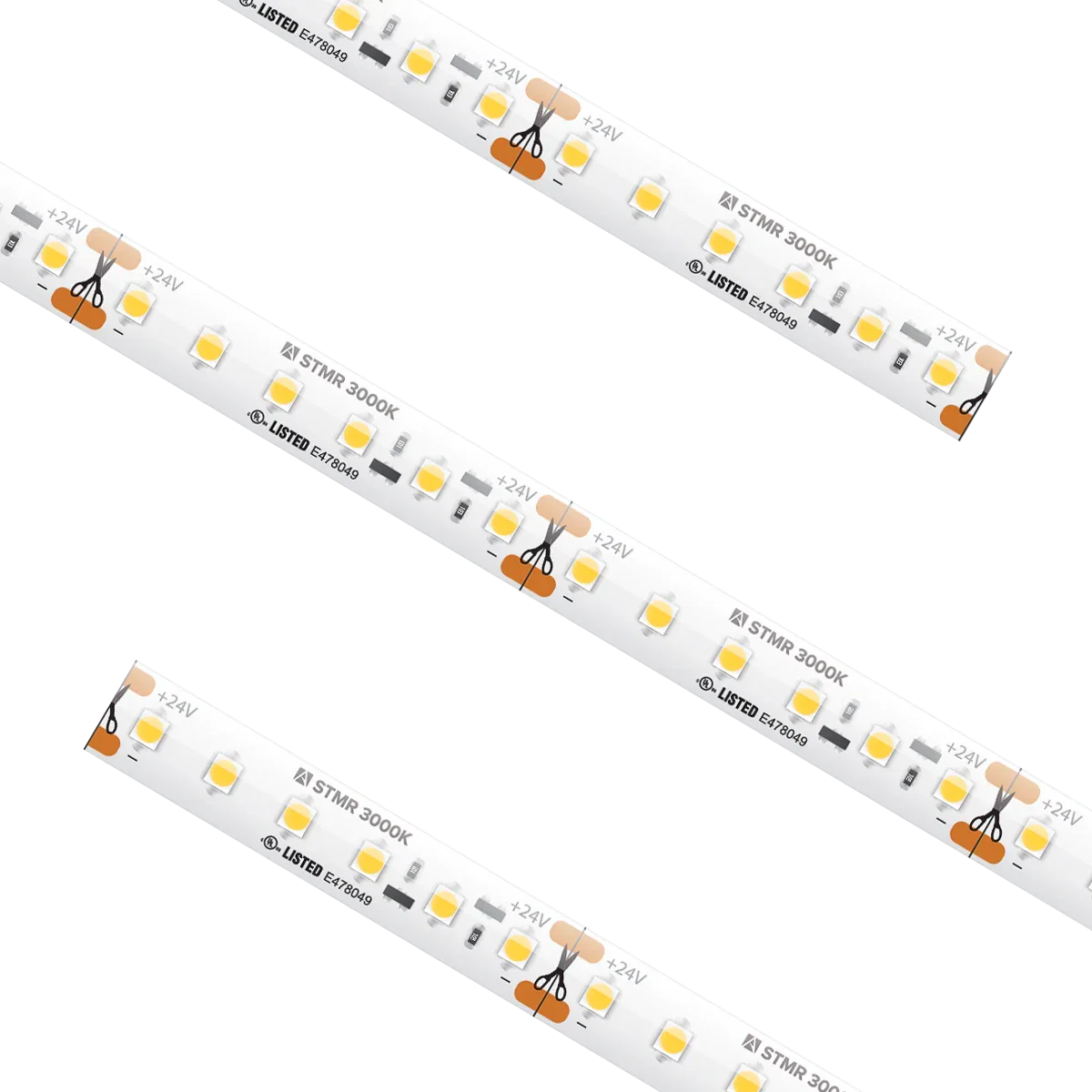 Proluxe PLX-STM54-30K-24V-65 20M REEL LED TAPE LIGHT, 20M MAX RUN, 3000K, 24V DC, 1.47W/FT, 110LM/FT, W/3 TL-CONKIT: Y0409676/TL-2PWR-HD 10MM 2PIN CONNECTOR W/6' CABLE
