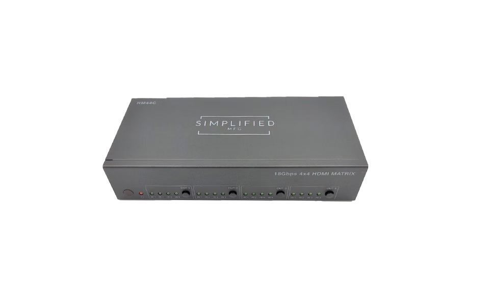 Simplified RM44C 4x4 HDMI 2.0b (18Gbps) Fast Switch/Scaling Matrix Switch