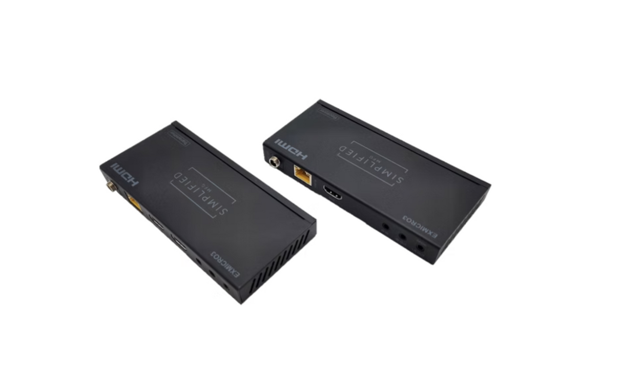 Simplified EXMICRO3 50m/164ft. 4K HDMI 2.0b (18Gbps) Extender on Cat6A/6* cable