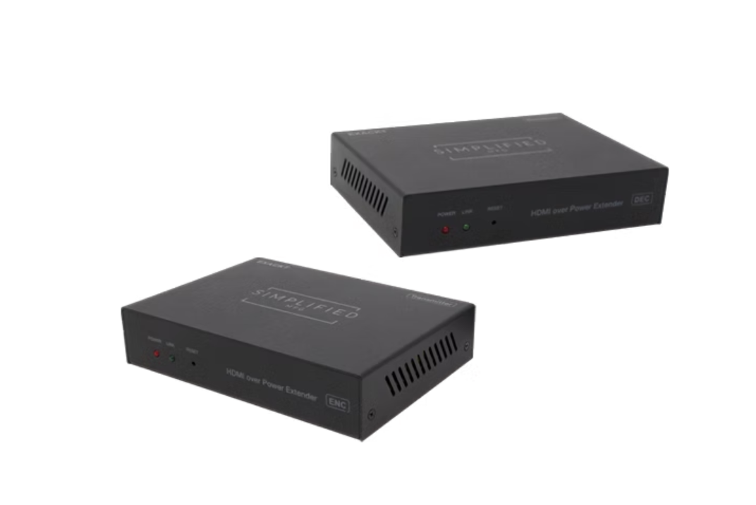 Simplified EXACKT "Wireless" 1080p HDMI extender over AC power line