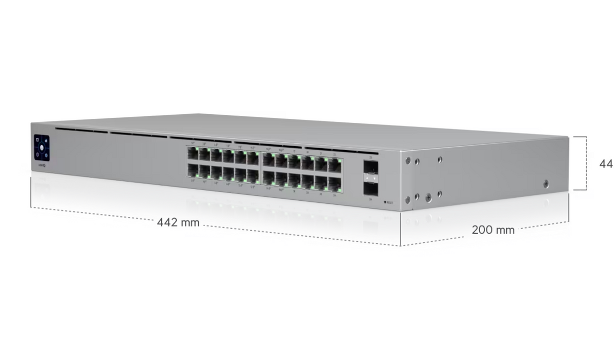 Ubiquiti USW-24-POE 24-port, Layer 2 PoE switch with a fanless cooling system