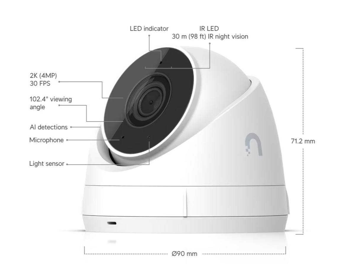 Ubiquiti UVC-G5-Turret-Ultra UniFi Video Camera G5 Turret Ultra White