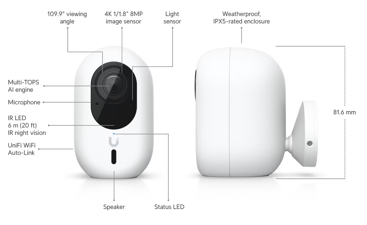 Ubiquiti UVC-G6-INS-W Camera G6 Instant