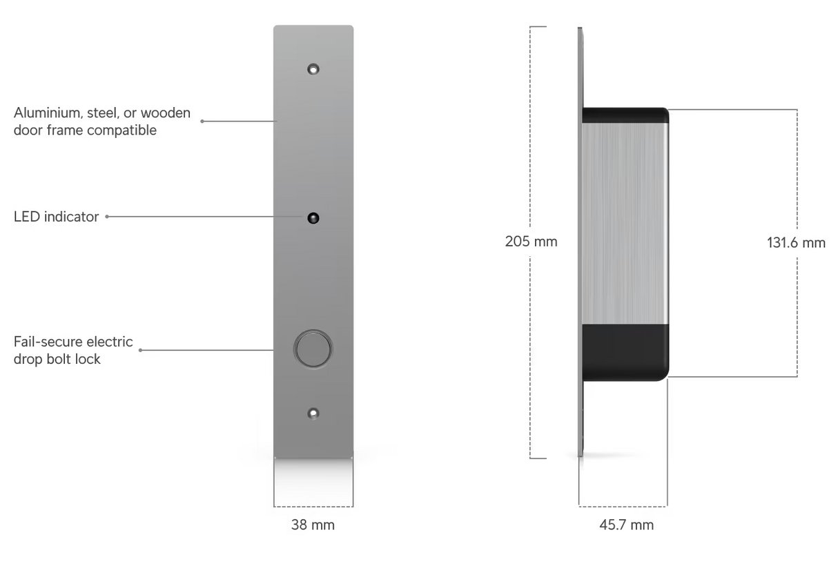 Ubiquiti UACC-Lock-Bolt-Secure Fail-Secure Bolt Lock