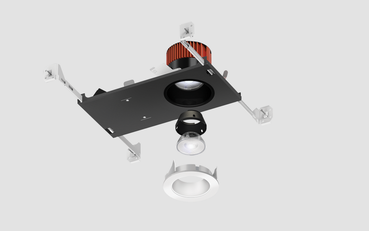 CSL ED1SAIC-279050-12S ECO 1" Shallow Plenum Adjustable IC Round Trimless Reflector