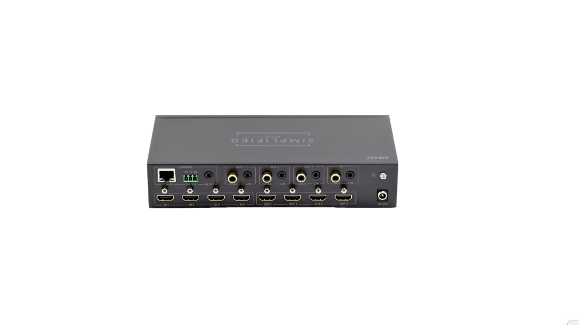 Simplified RM44C 4x4 HDMI 2.0b (18Gbps) Fast Switch/Scaling Matrix Switch