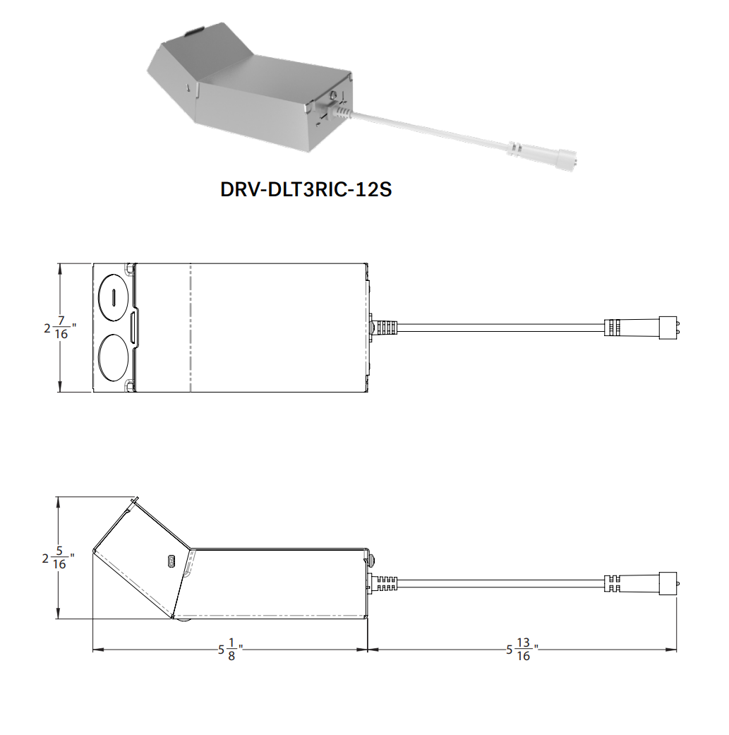 CSL FORME LED Driver Assembly Single-Power 12W, 120V/277V, 1%-100% 0-10V, TRIAC, ELV