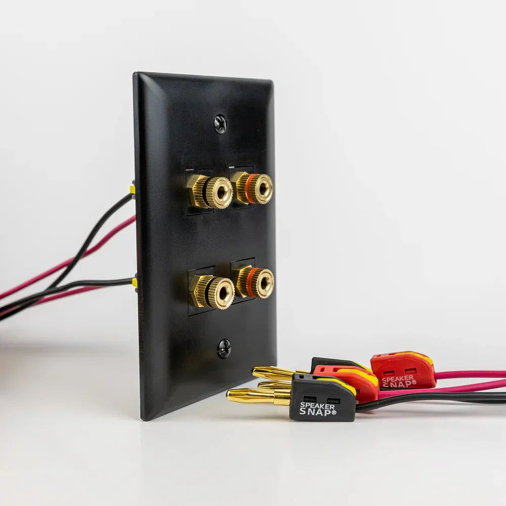 Speaker Snap SSKPB12 Keystone Insert Binding Posts 6 Pairs / 12 Pieces (Black)