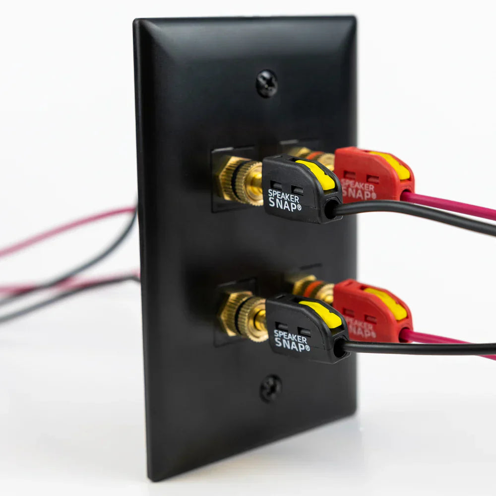 Speaker Snap SSKPB2 Keystone Insert Binding Posts 1 Pairs / 2 Pieces (Black)