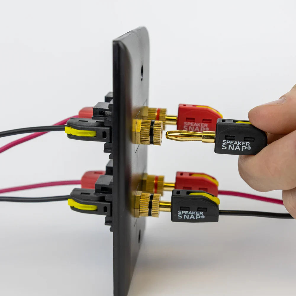 Speaker Snap SSKPB12 Keystone Insert Binding Posts 6 Pairs / 12 Pieces (Black)