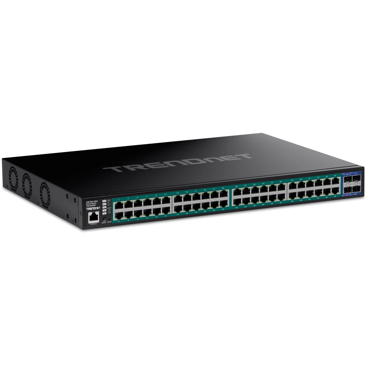TRENDnet TPE-3524SF 52-Port Gigabit Web Smart 740W PoE+ Switch with 10G SFP+ Slots