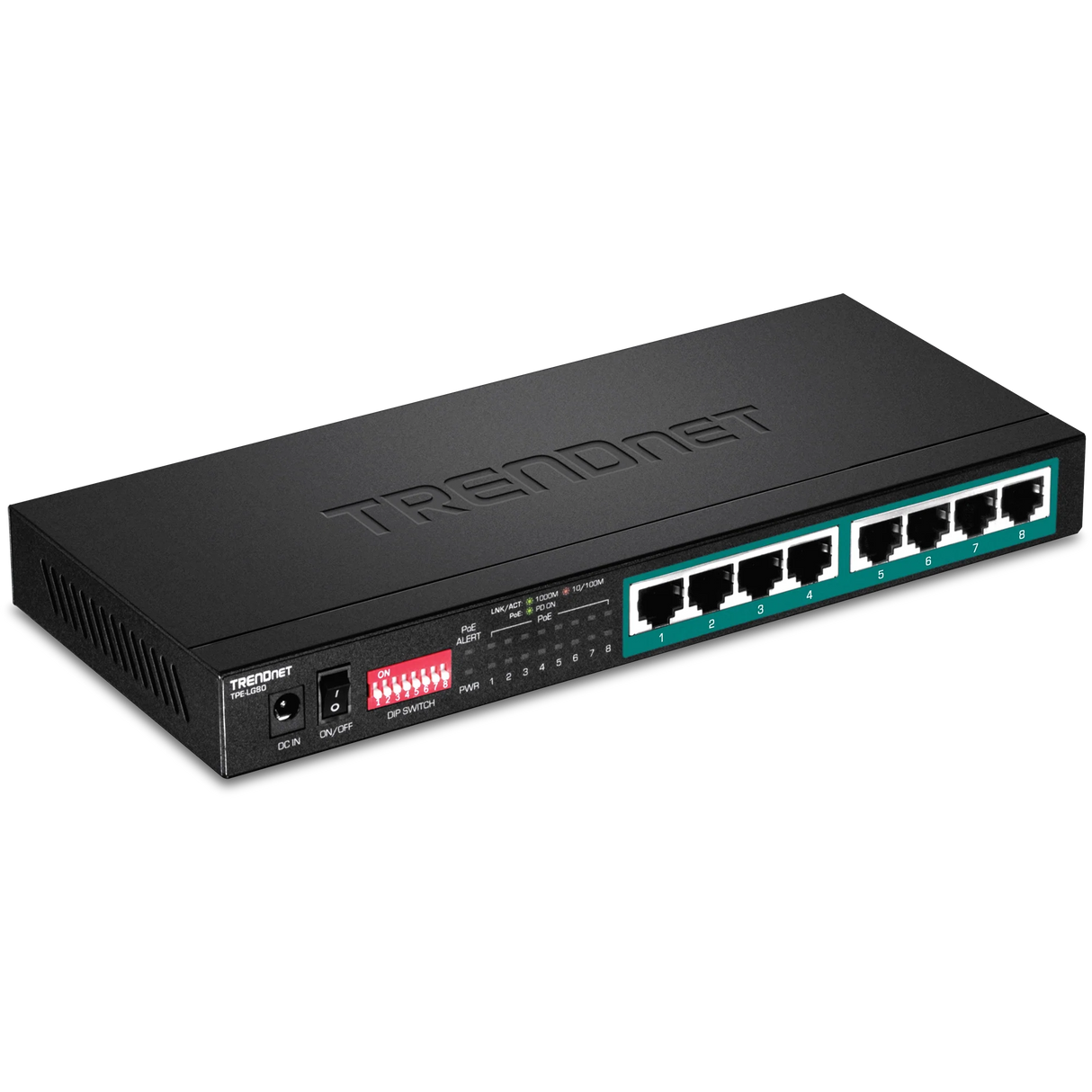 TRENDnet TPE-LG80 8-Port Gigabit Long Range PoE+ Switch