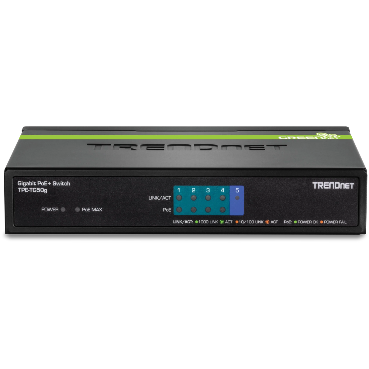 TRENDnet TPE-TG50g 5-Port Gigabit PoE+ Switch