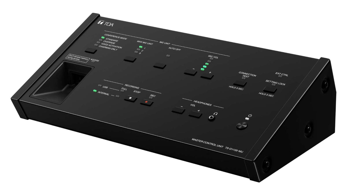 TOA TS-D1100-MU Master Control Unit with recording, PC control, feedback suppression, USB audio interface, up to 246 units